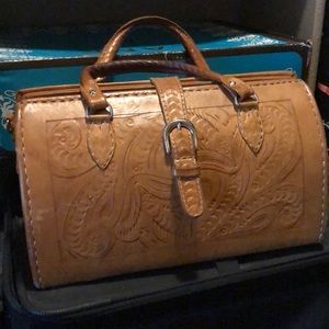 Leather tooled purse